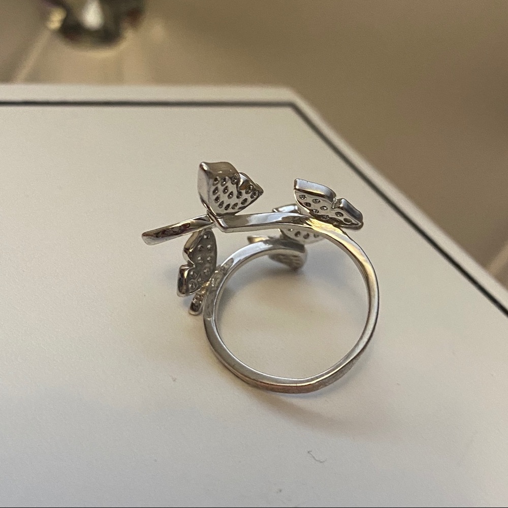 Adjustable Butterfly Ring Silver - Picture 4 of 5